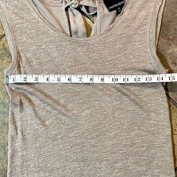 Cynthia Rowley Sleeveless Tank Sheer Tie Bow Back XS - Picture 5 of 10